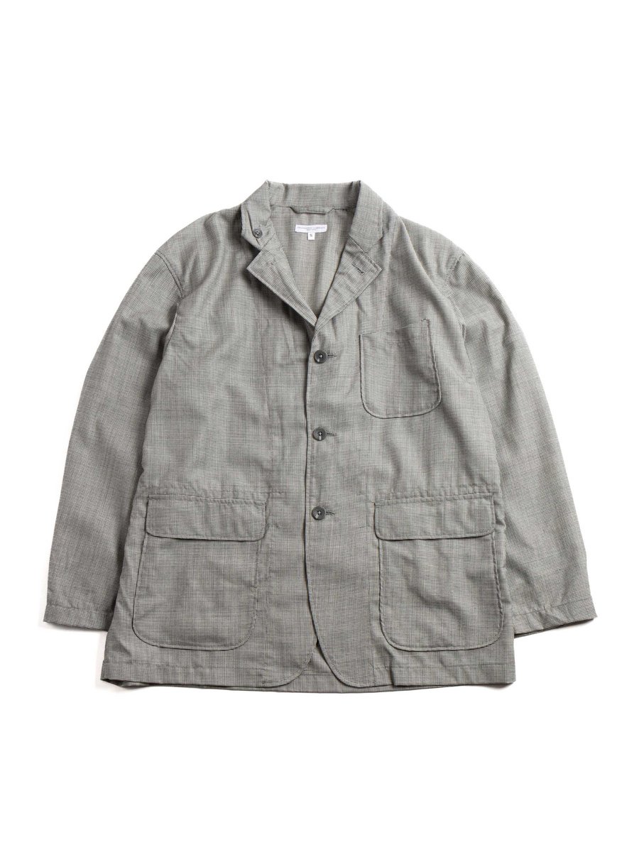 LOITER JACKET GREY MICRO HOUNDSTOOTH TROPICAL WOOL