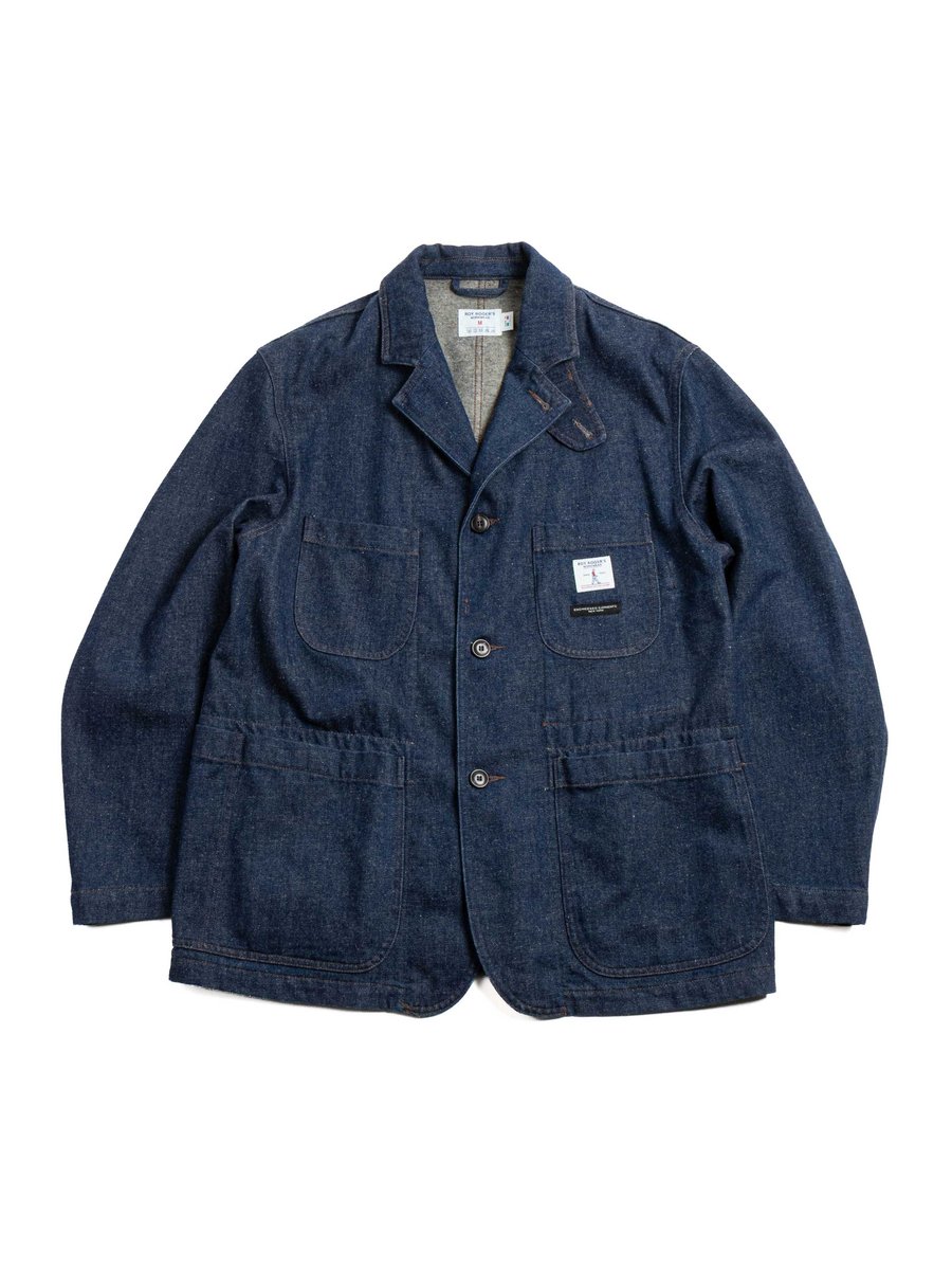WORK JACKET DENIM COTTON & WOOL RINSED