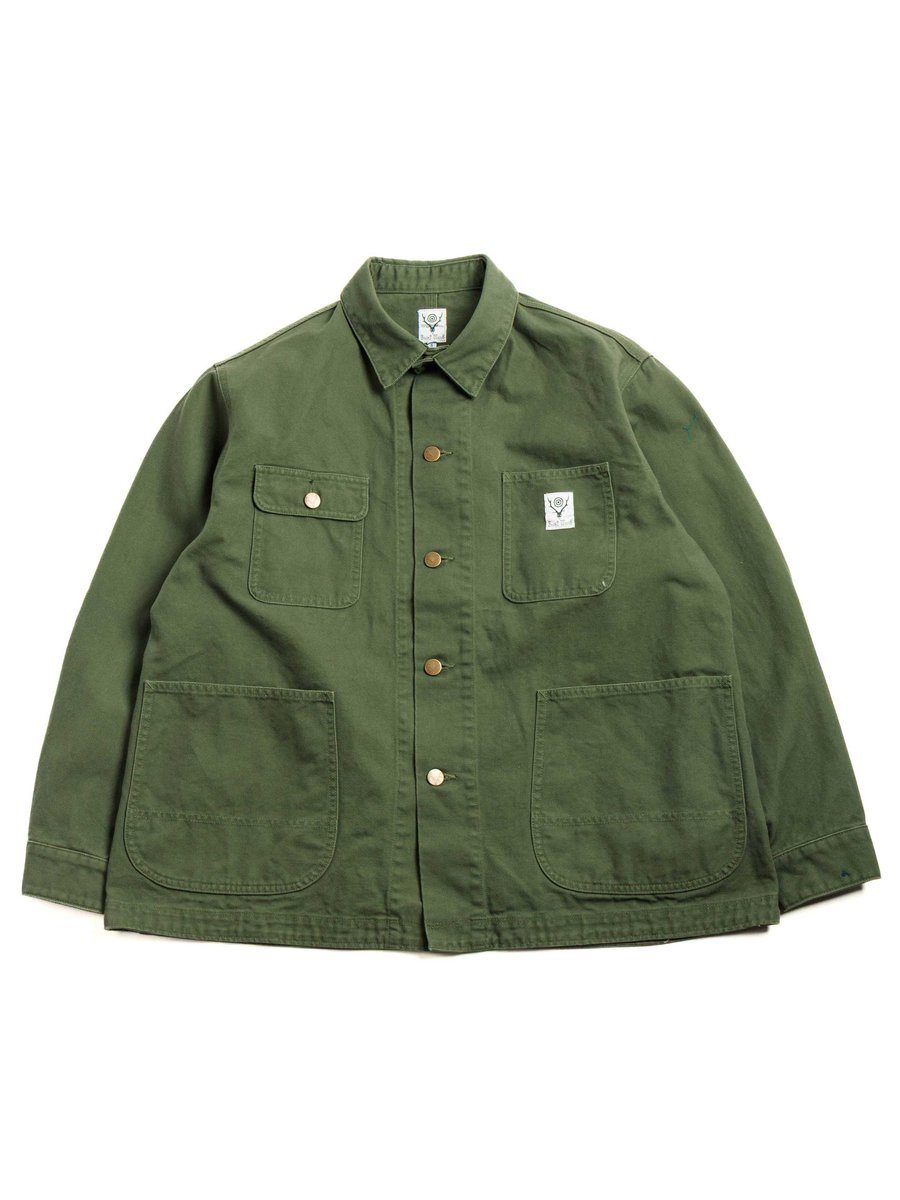 COVERALL 11.5oz COTTON CANVAS MOSS GREEN