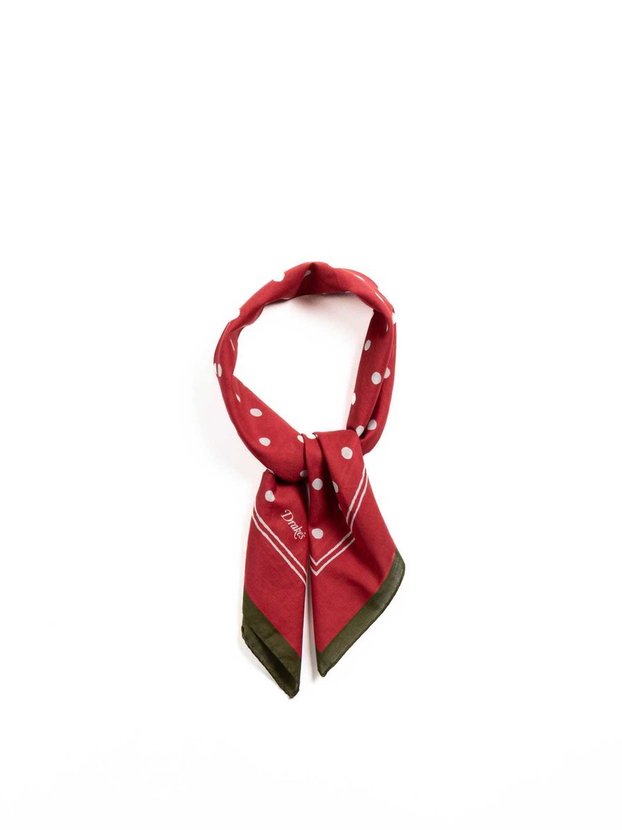 POLKA DOT BANDANA RED