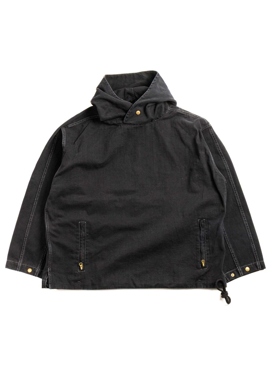 REVERSIBLE PULLOVER JACKET BLACK TAR