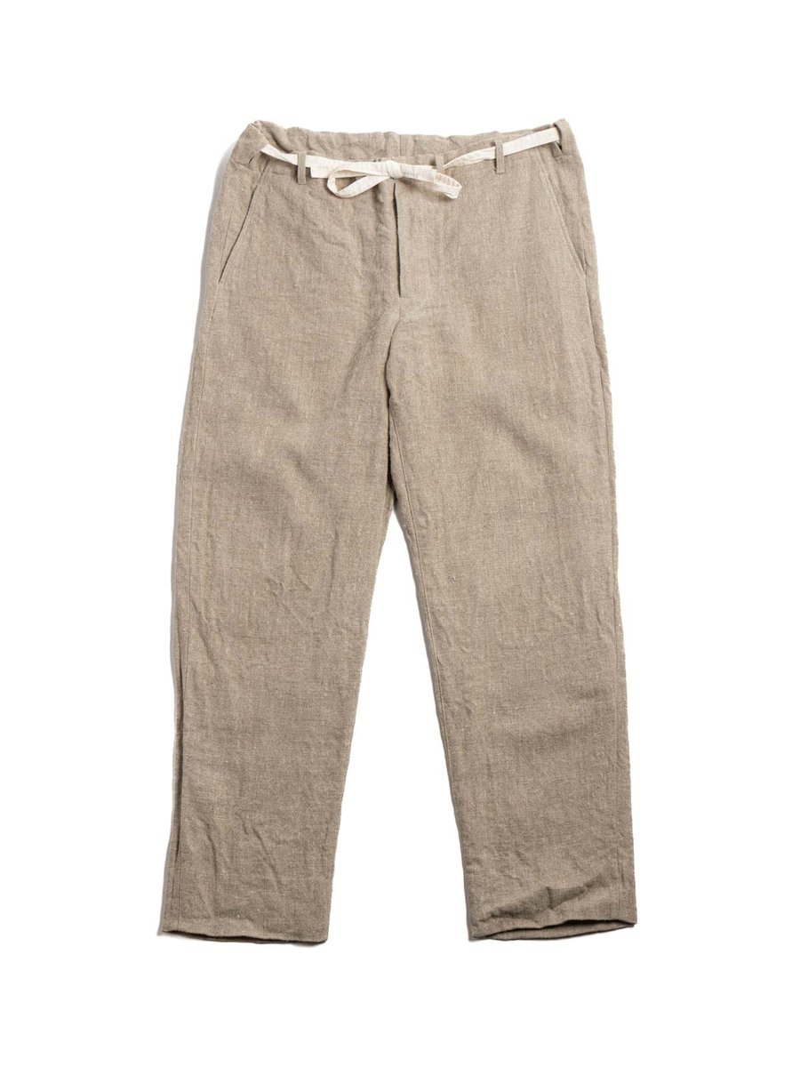 8 LINEN FARMER&rsquo;S DRAWSTRIG PANTS NATURAL