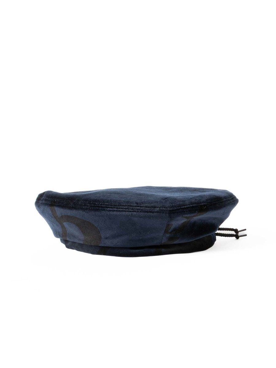 BERET NAVY COTTON PRINTED MUSIC NOTE