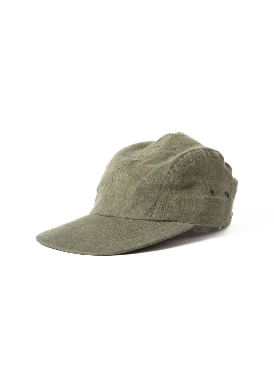 FRENCH LINEN KYOTO CAP KHAKI