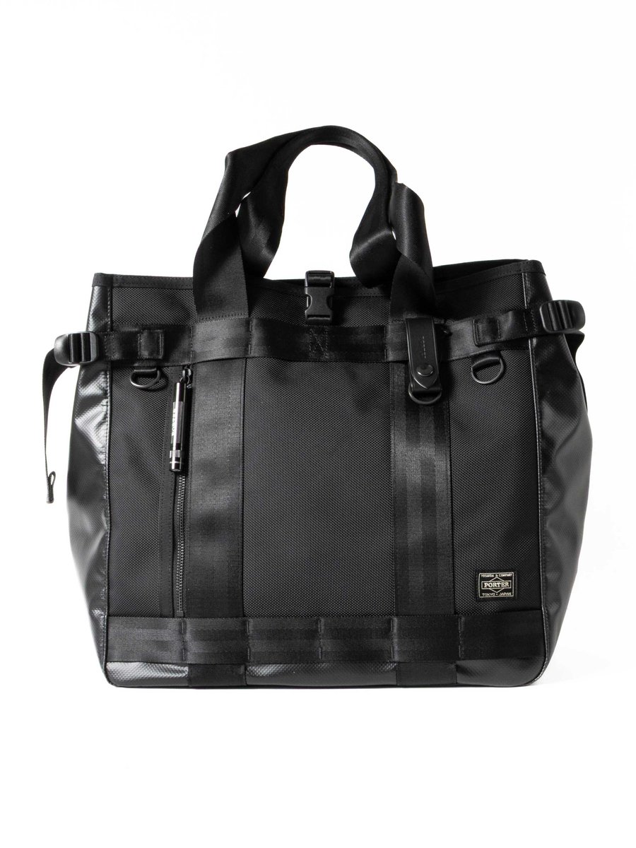 PORTER / HEAT SERIES TOTE BAG BLACK (M)