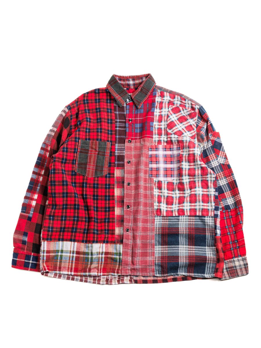 REBUILD by NEEDLES FLANNEL SHIRT STRAIGHT HEM SHIRT ASSORTED 5