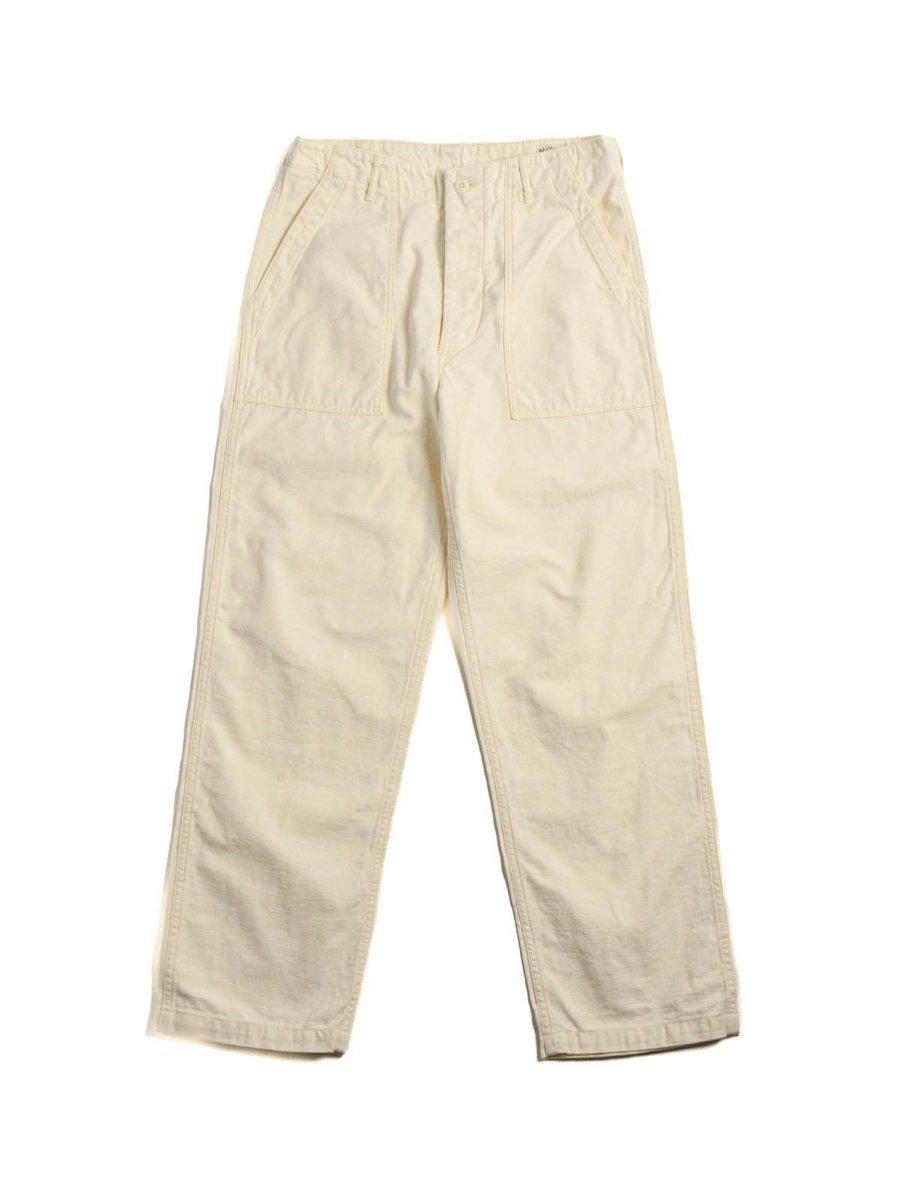 (Lot 5002) FATIGUE PANT (REGULAR FIT) REVERSE SATEEN ECRU