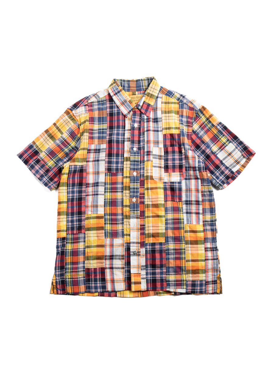 (OM45645.19) STANDARD WEAVE MADRAS S/S SEASONAL PATCHWORK