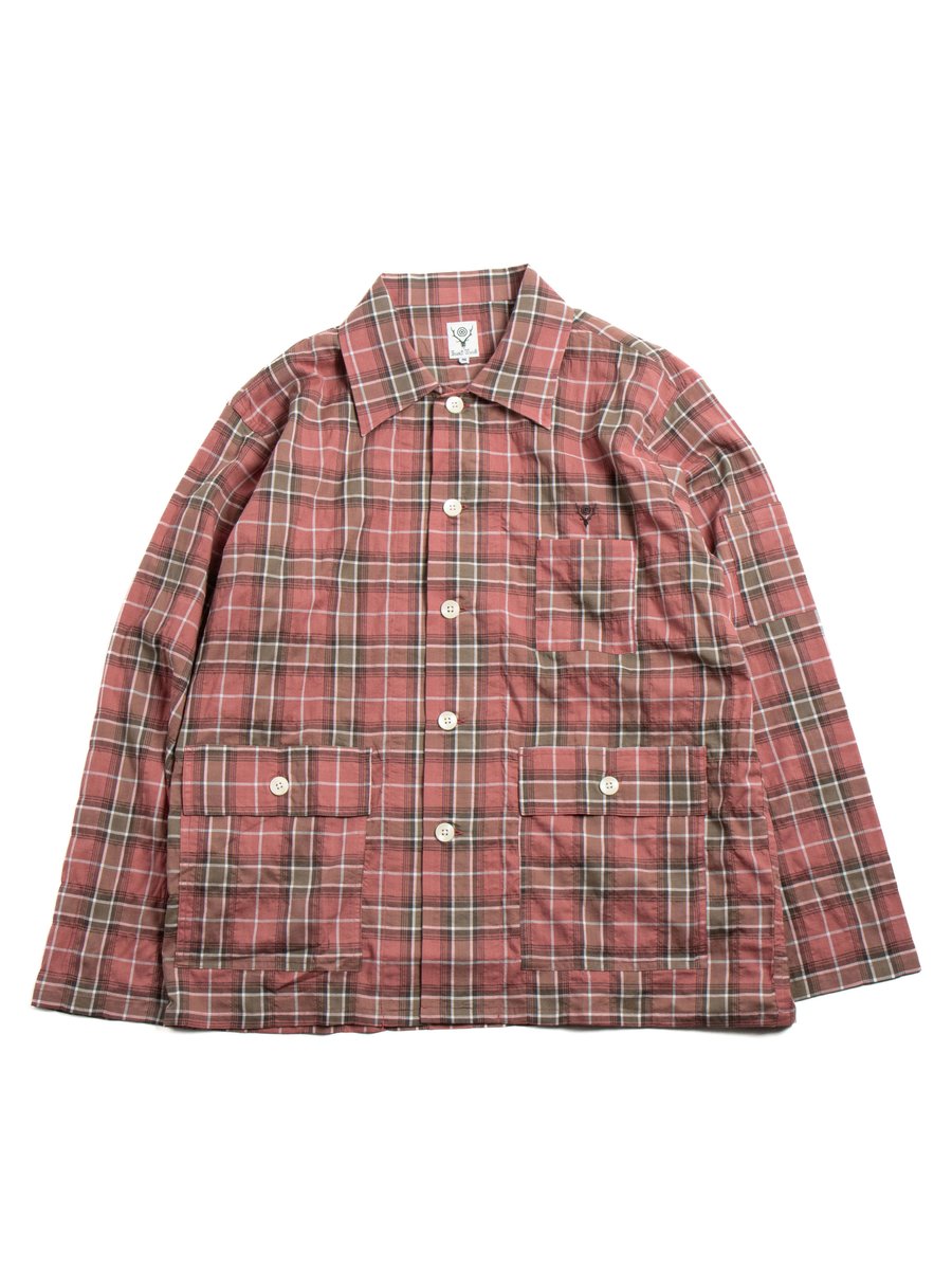 SOUTH2 WEST8 RANGER SHIRT PLAID RED