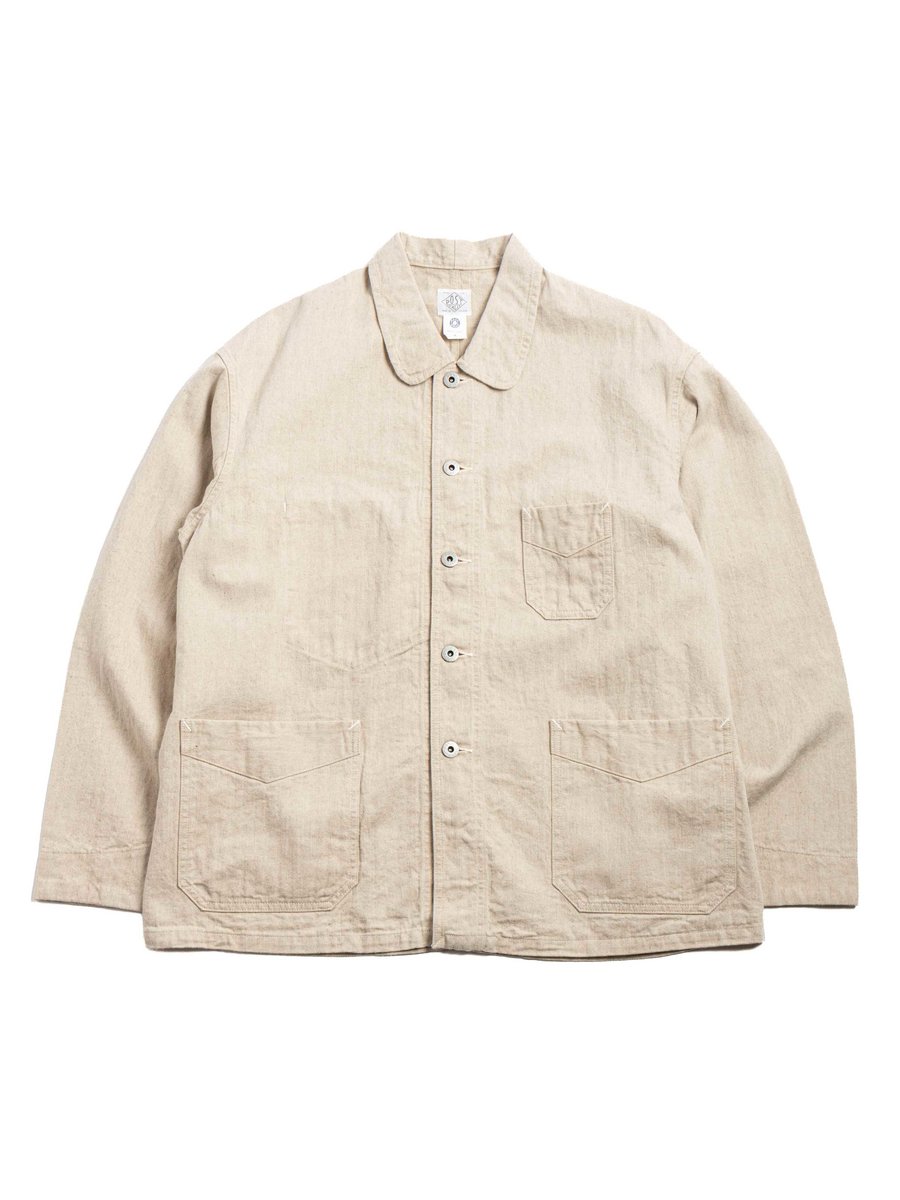 (3135&ndash;LHN) POST CHINOIS TRAVAIL 2 / LINEN COTTON HBT / NATURAL