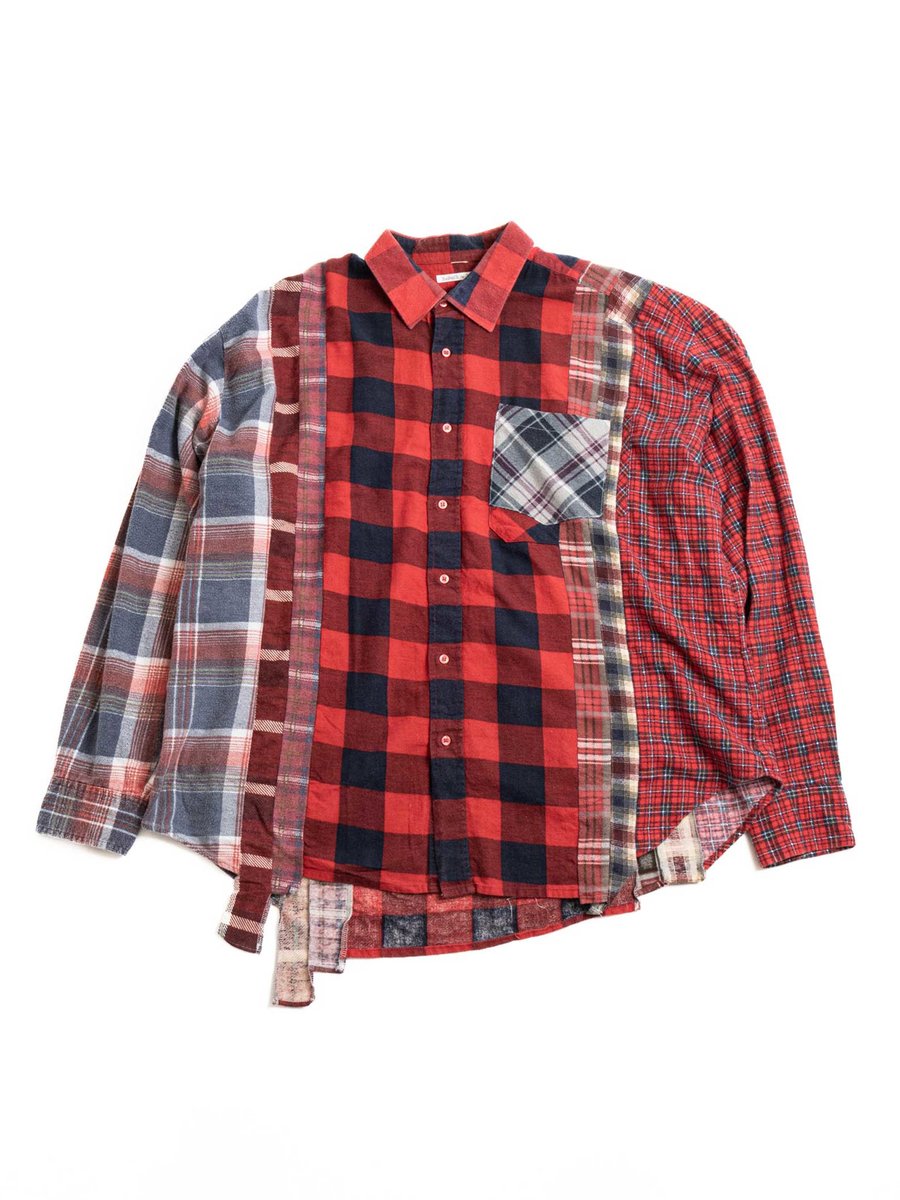 REBUILD BY NEEDLES FLANNEL SHIRT 7 CUTS ASSORTED (D)