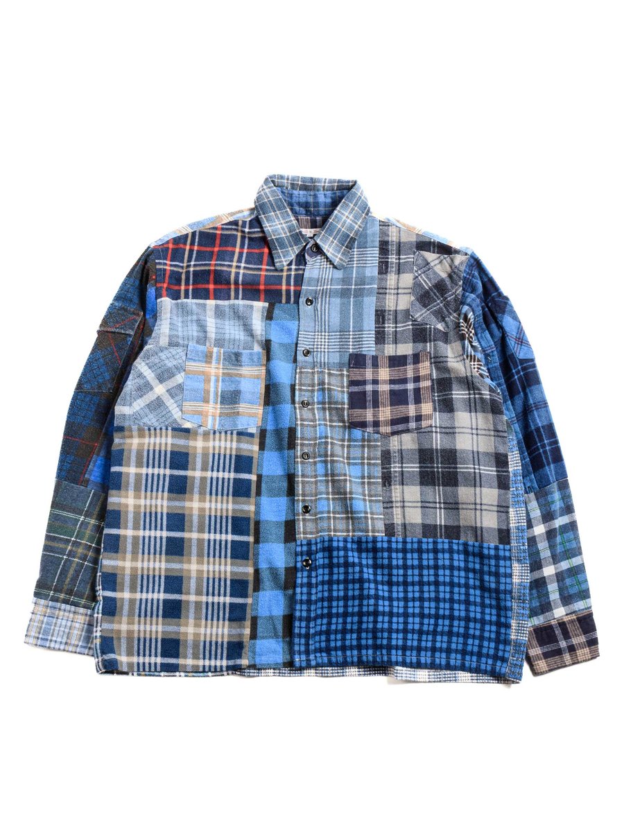 REBUILD by NEEDLES FLANNEL SHIRT STRAIGHT HEM SHIRT ASSORTED 3
