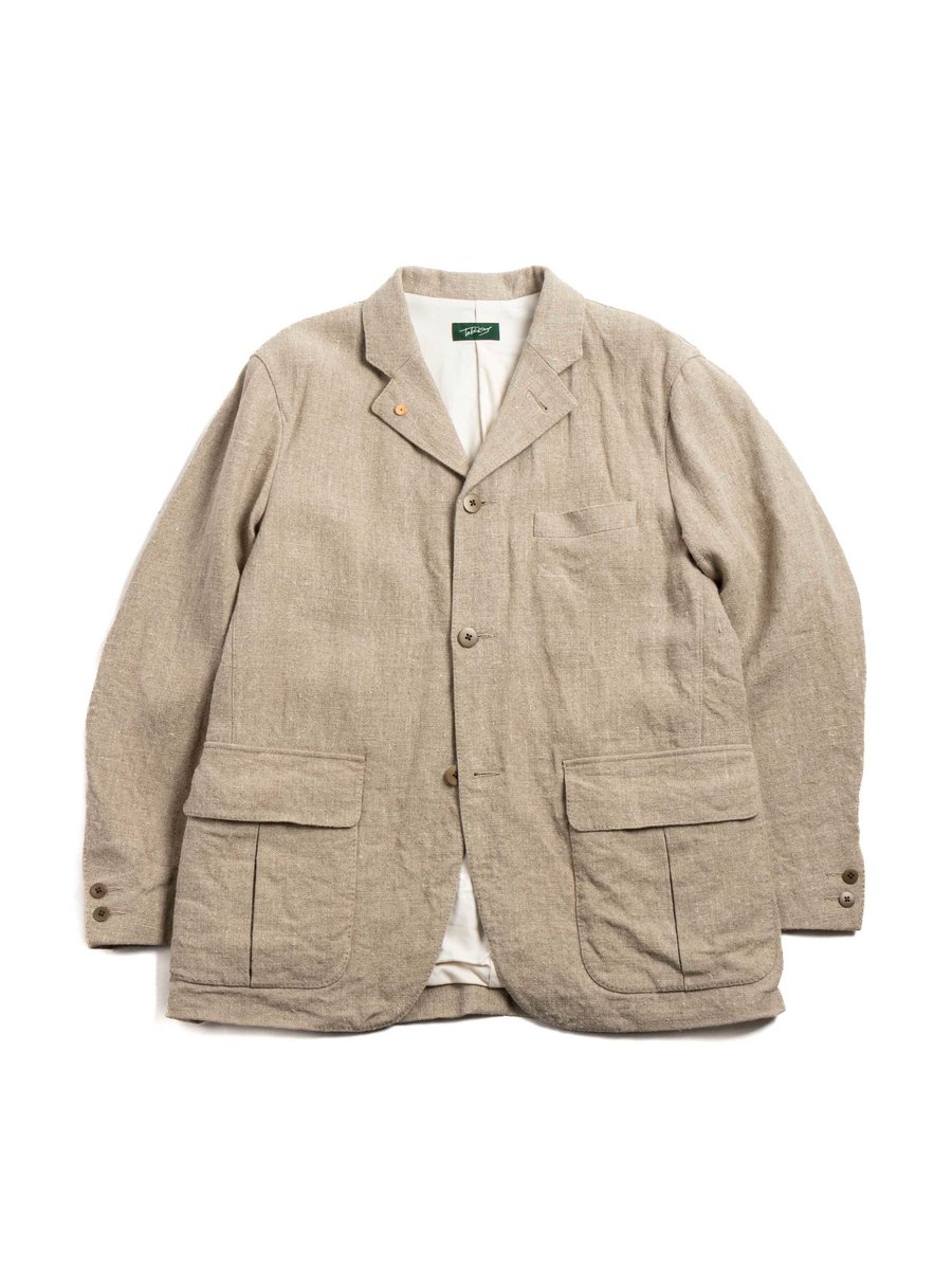 8 LINEN FARMER&rsquo;S No,1 JACKET NATURAL
