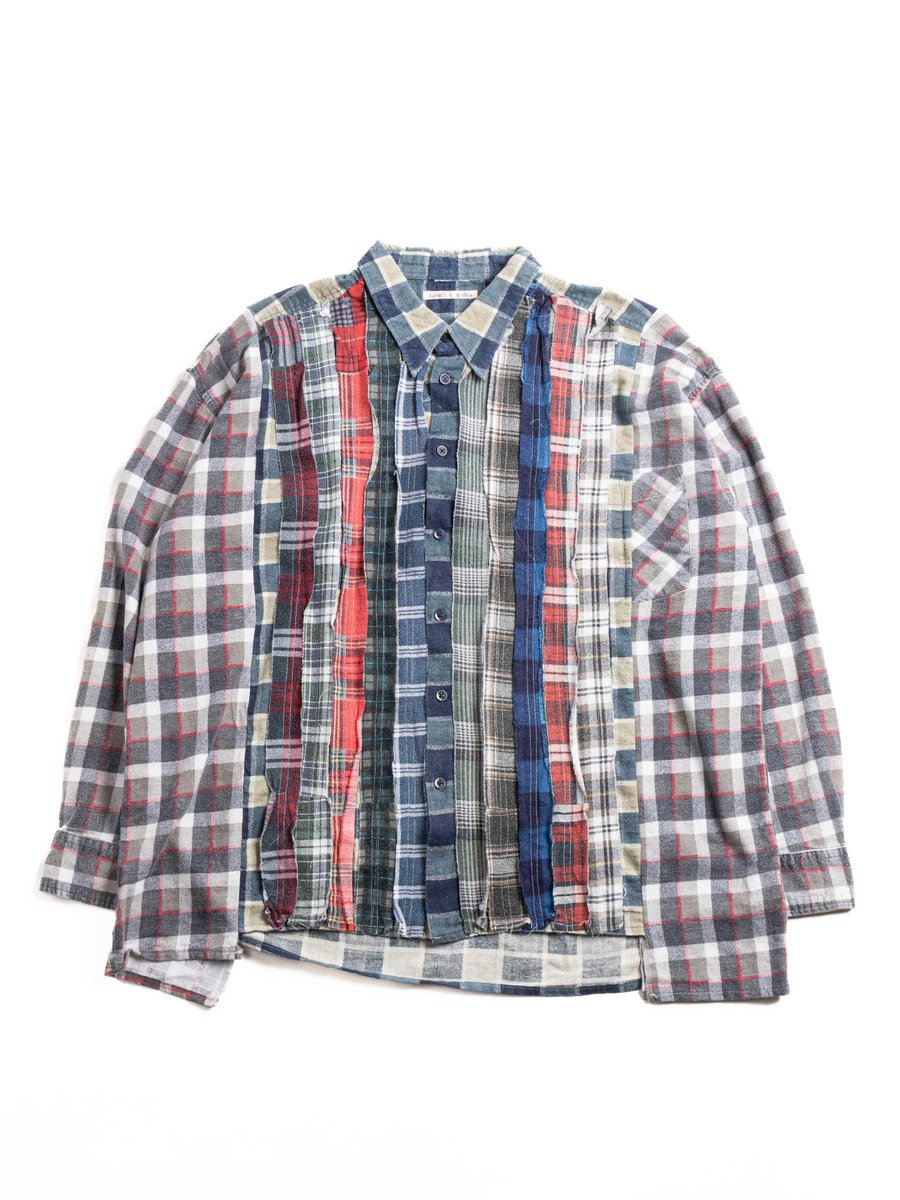 REBUILD BY NEEDLES FLANNEL SHIRT RIBBON SHIRT WIDE ASSORTED