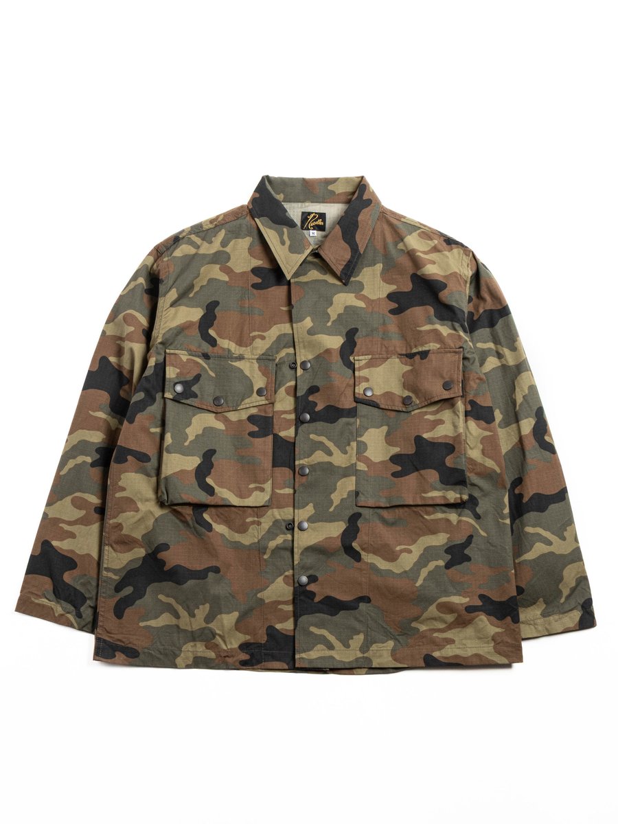 NEEDLES FIELD JACKET COTTON RIPSTOP WOODLAND