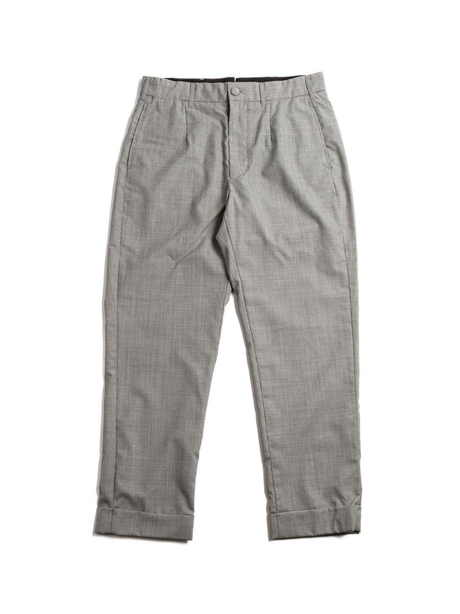 ANDOVER PANT GREY MICRO HOUNDSTOOTH TROPICAL WOOL 