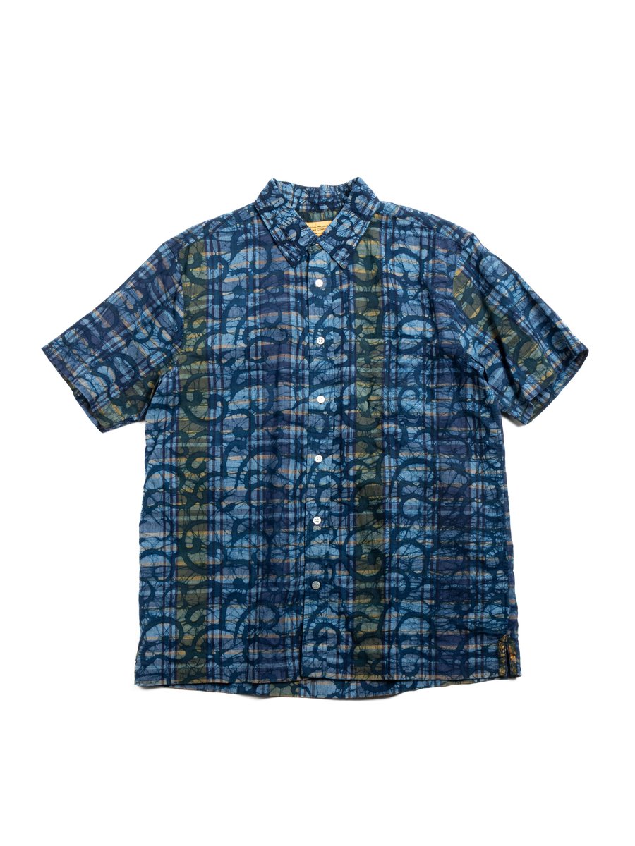 (OM45645.10) STANDARD WEAVE MADRAS CHECK BATIK INDIGO