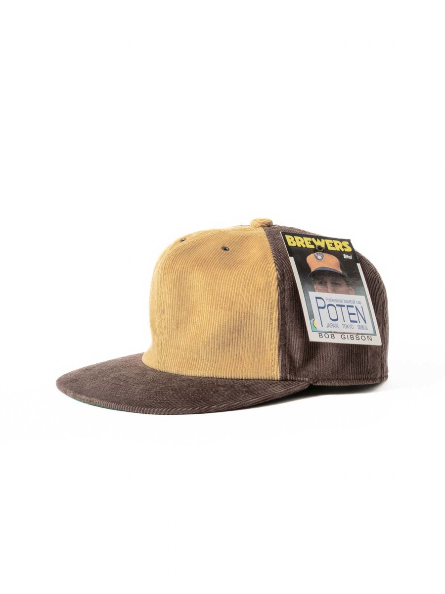 POTEN 80’S BB CAP DYE CORDUROY BROWN / YELLOW