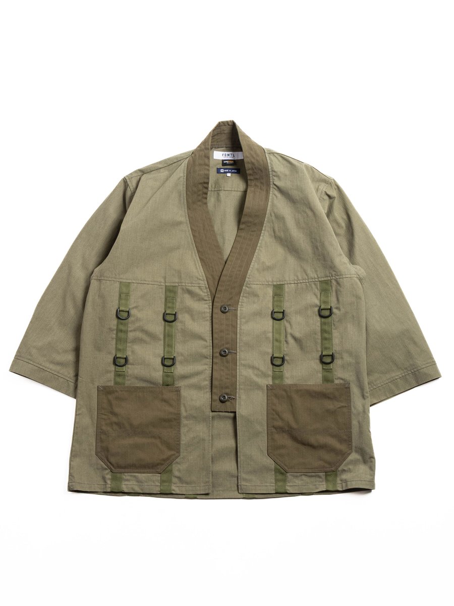 FDMTL HAORI TAPE JACKET OLIVE