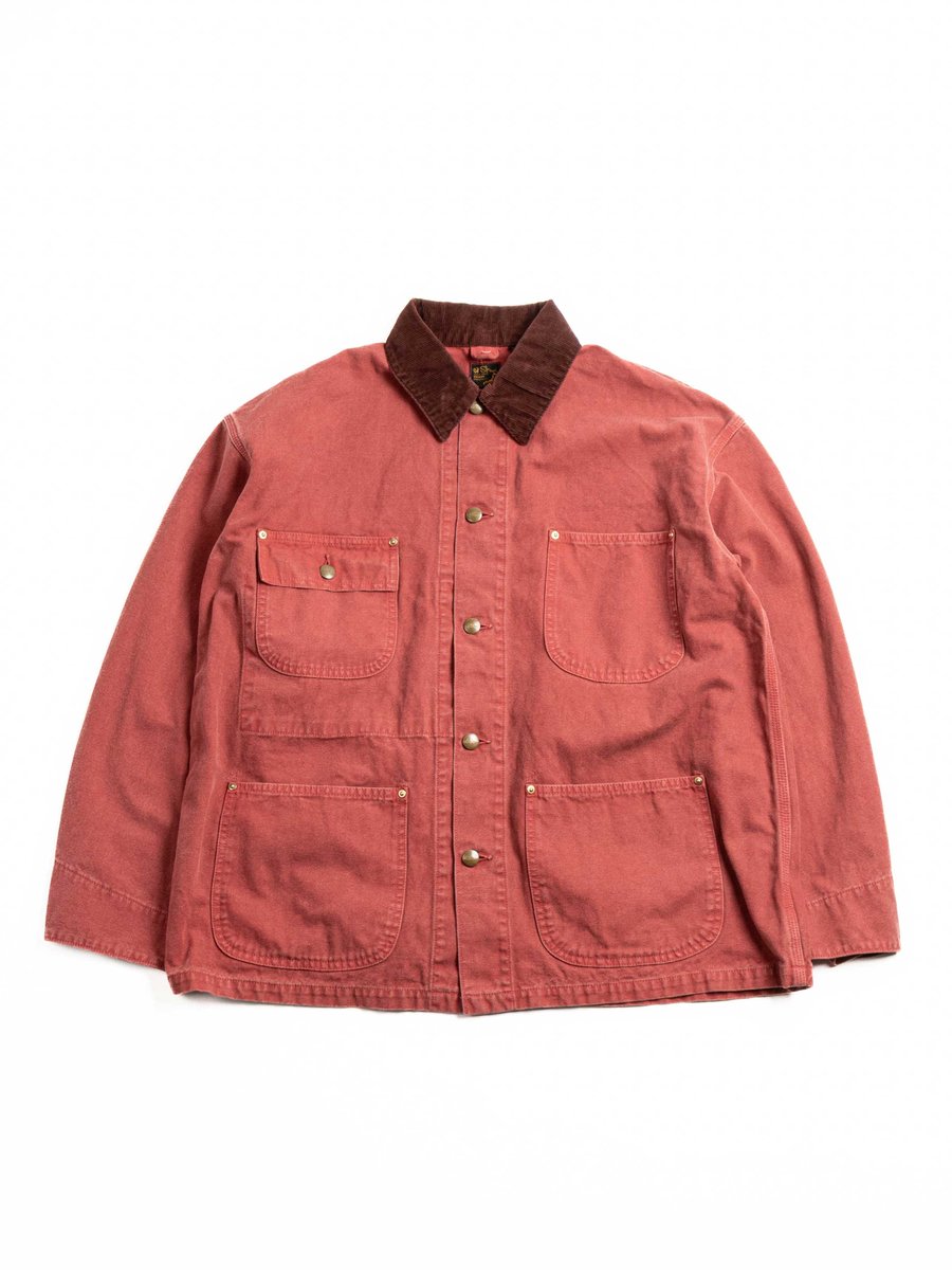 (6034) RELAX FIT OXFORD COVERALL RED