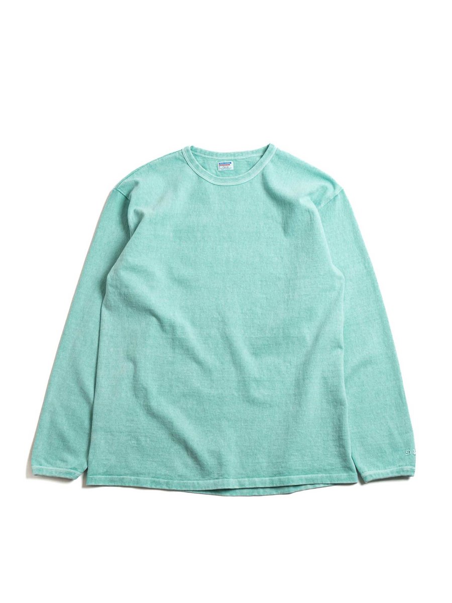 LOT 58001PD HEAVY PIGMENT DYED L/S TEE TURQUOISE