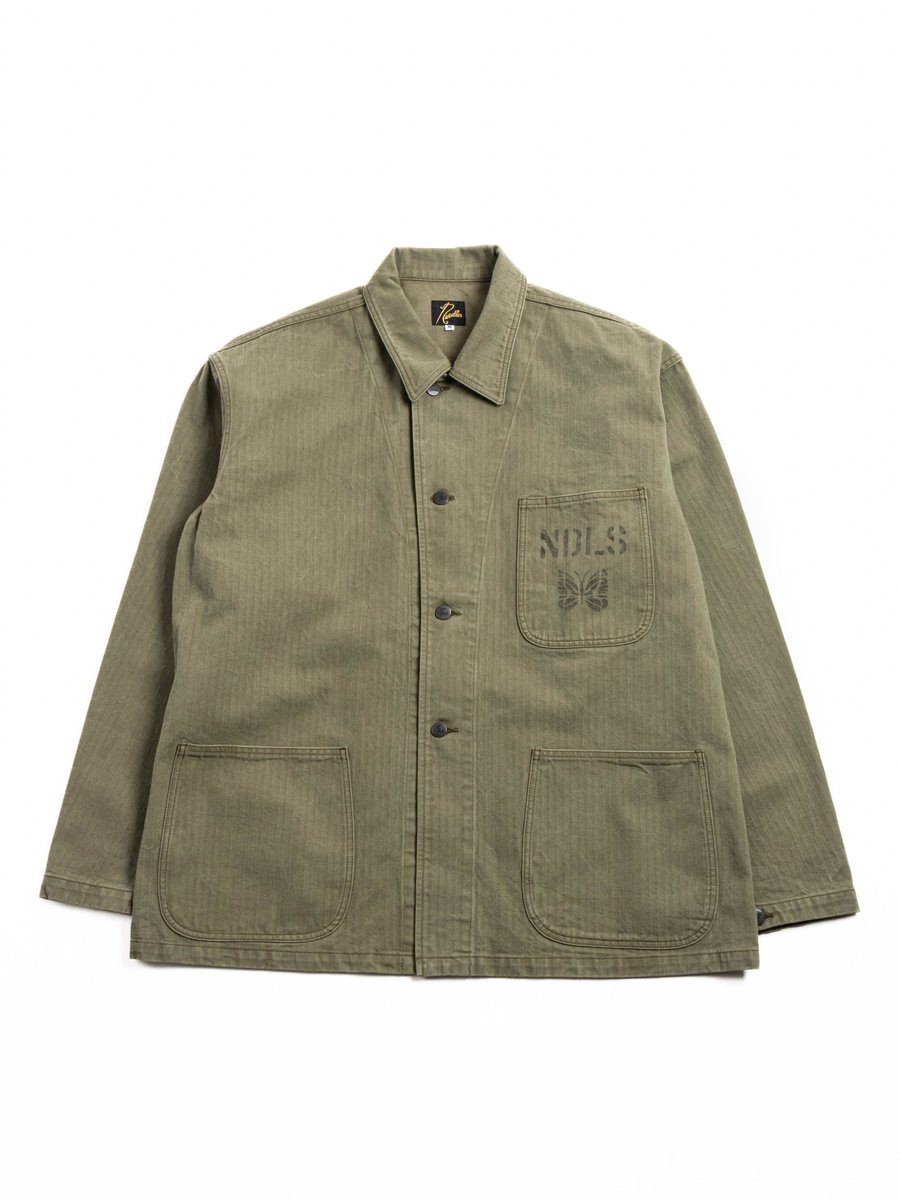 NEEDLES N&ndash;3 JACKET COTTON HERRINGBONE OLIVE
