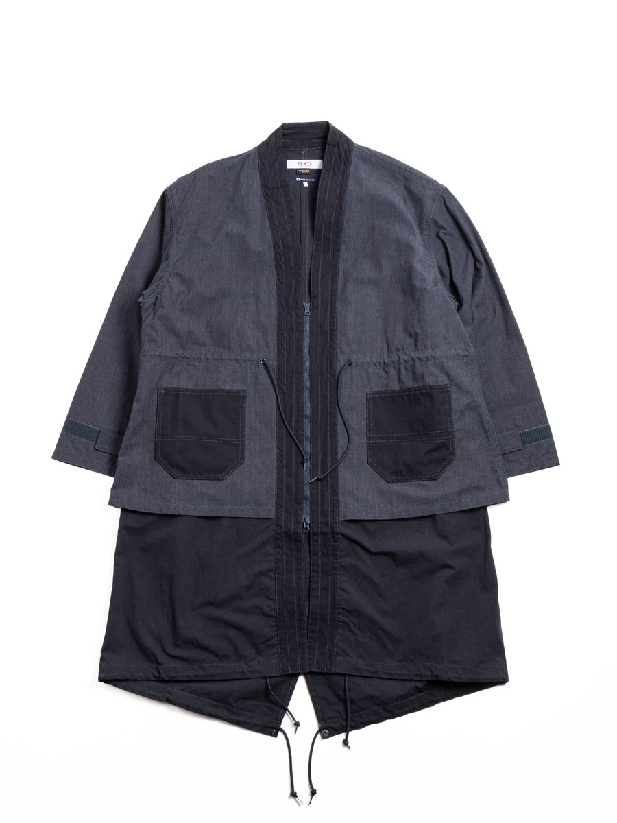 FDMTL HAORI COAT NAVY