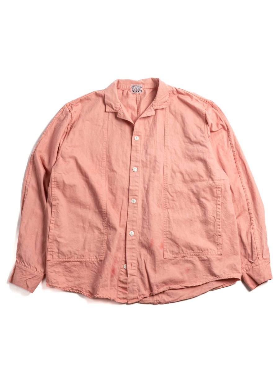 STOLE POCKET BUTTERFLY SHIRT CLEAN COTTON DRILL TURKEY RED DYED