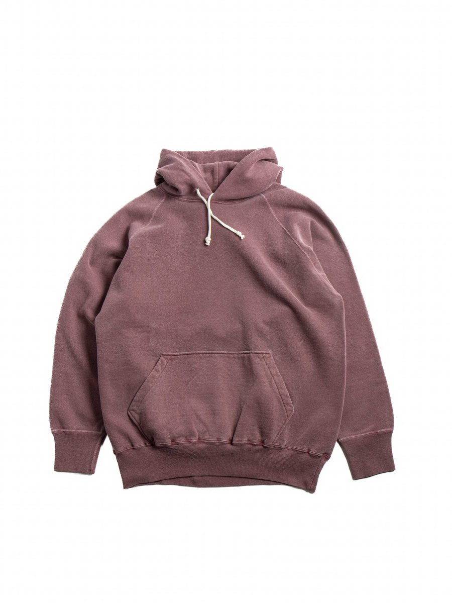 (LOT 83004PD) FLATSEAMS RAGLAN SWEAT HOODIE P.D. BORDEAUX