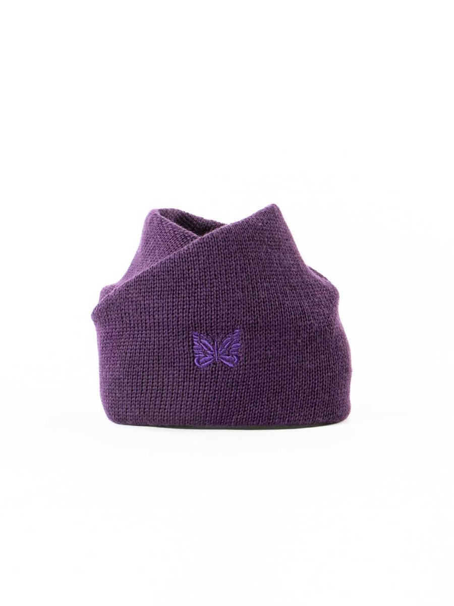 NECK WARMER MERINO WOOL PLUM