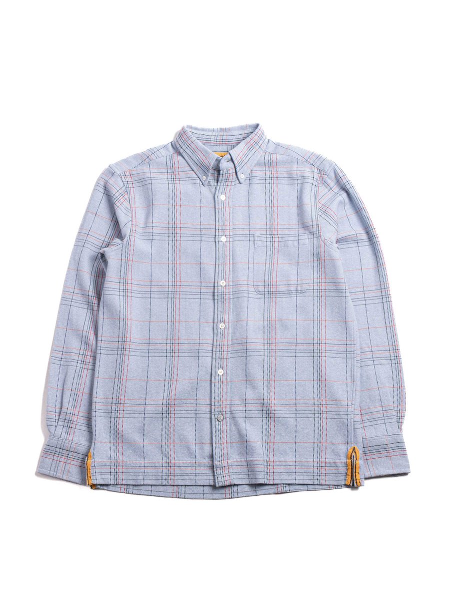 (OM45475.22) TBB HAND WOVEN TWO PLY FLECKED WEAVE B.D. STRAIGHT HEM SHIRT