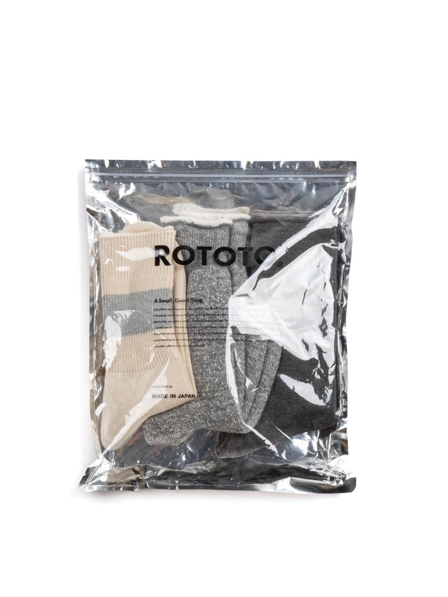 ROTOTO SPECIAL TRIO SOCKS GRAY 