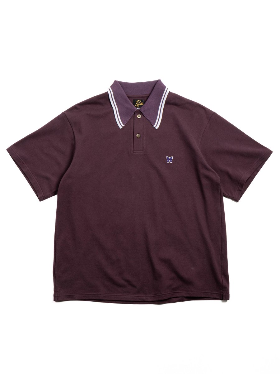 NEEDLES REGULAR COLLAR POLO SHIRT PURPLE