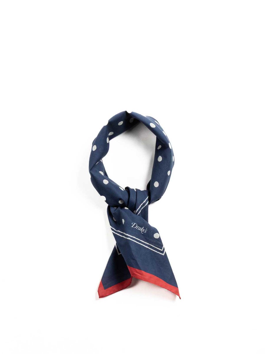 POLKA DOT BANDANA NAVY