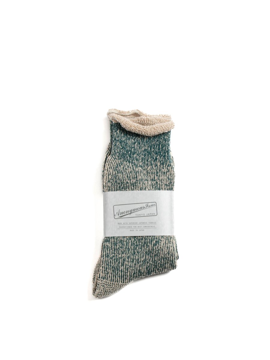 HEMP THICK PILE CREW VIRIDIAN