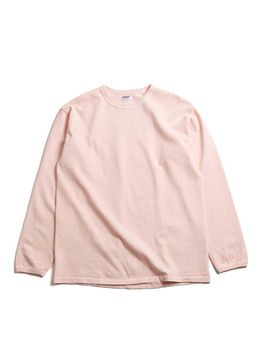 LOT 58001PD HEAVY PIGMENT DYED L/S TEE PINK
