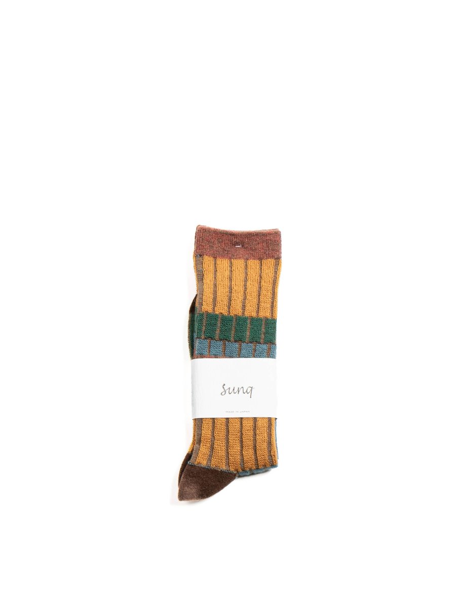 BLANKET CREW SOCK / WOOL CASHMERE BLEND / ANTIQUE BUCHANAN