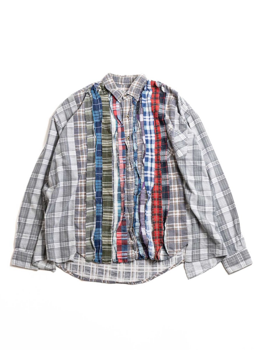 REBUILD BY NEEDLES FLANNEL SHIRT RIBBON WIDE ASSORTED (A)