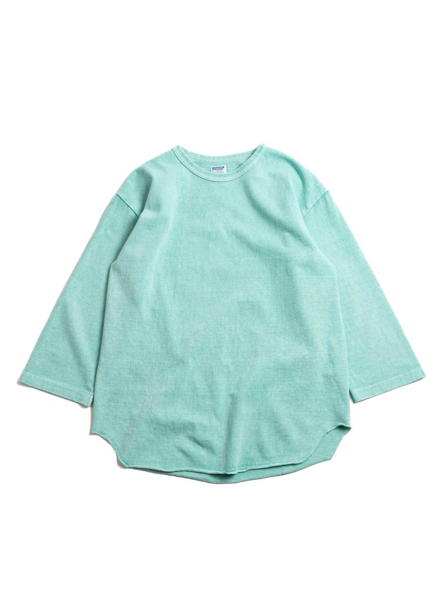 LOT 58105PD HEAVY PIGMENT DYED BASEBALL TEE TURQUOISE