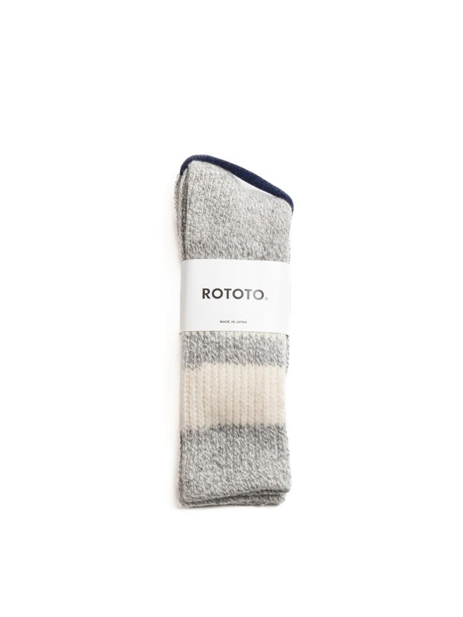 RETRO WINTER OUTDOOR SOCKS GRAY/WHITE