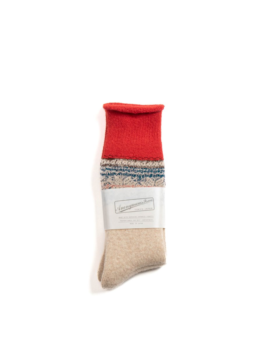 LG WOOL CASHMERE PILE SNOW CREW BEIGE