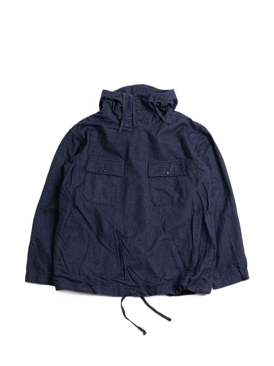CAGOULE SHIRT INDIGO COTTON DENIM FLANNEL