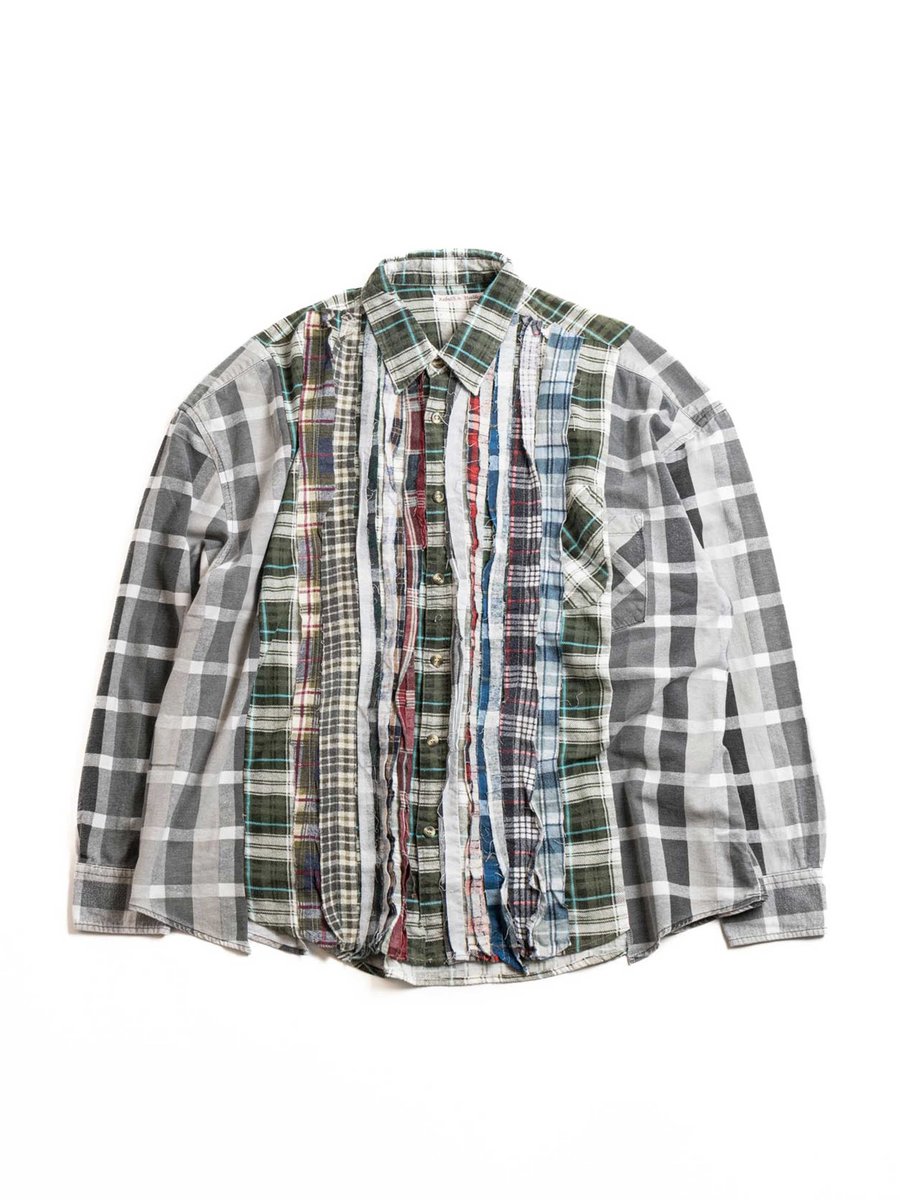 REBUILD BY NEEDLES FLANNEL SHIRT RIBBON WIDE ASSORTED (C)
