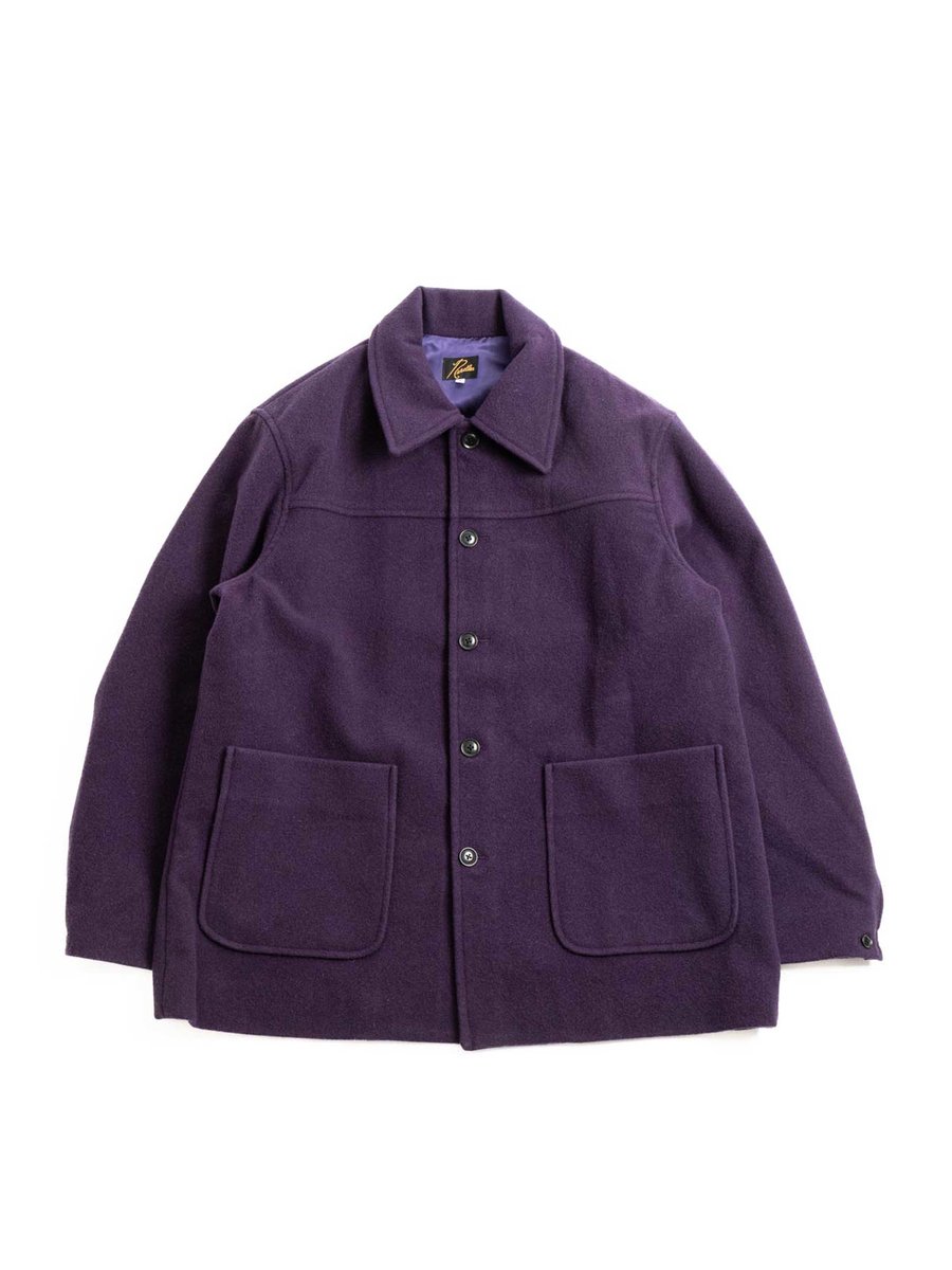 NEEDLES S.N. COVERALL WOOL MOLESKIN EGGPLANT