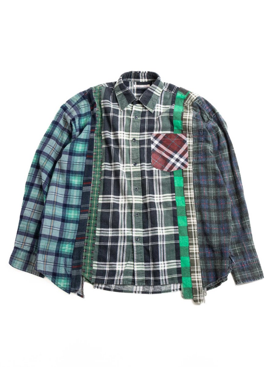 REBUILD BY NEEDLES FLANNEL SHIRT 7 CUTS ASSORTED (C)