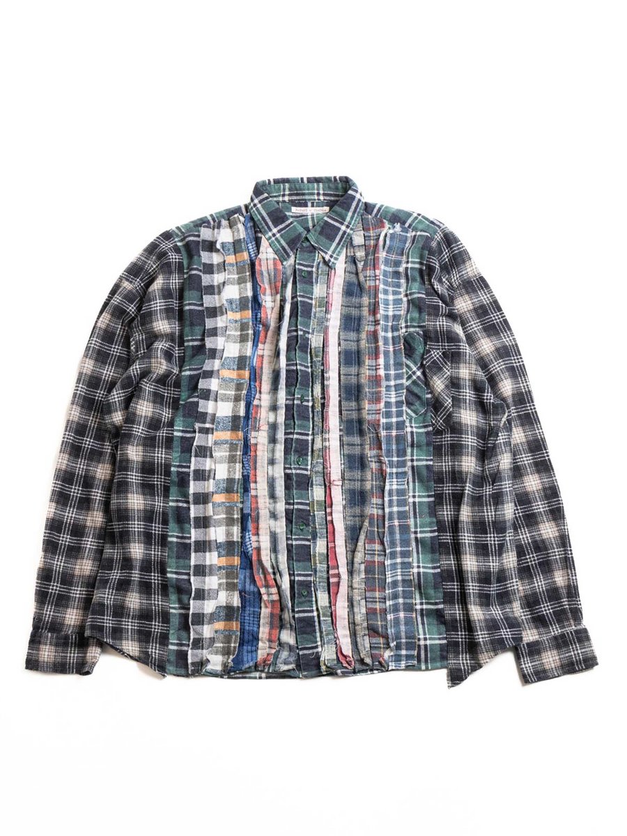 REBUILD BY NEEDLES FLANNEL SHIRT RIBBON WIDE ASSORTED (D)
