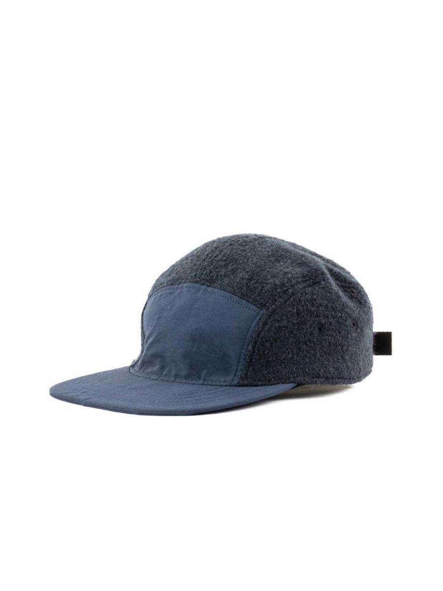 MIDNIGHT BLUE RECYCLE W/PL 6 PANEL KNIT CAP