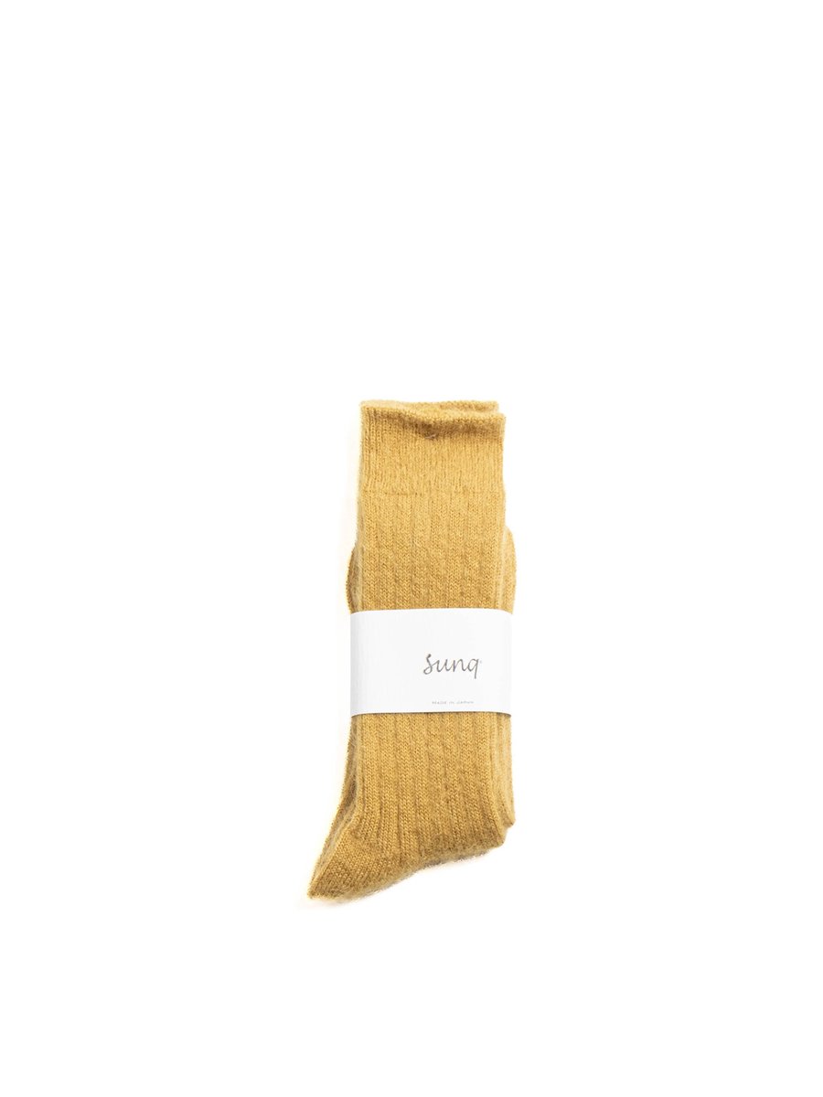 SHAGGY MOHAIR CREW / SAFFRON