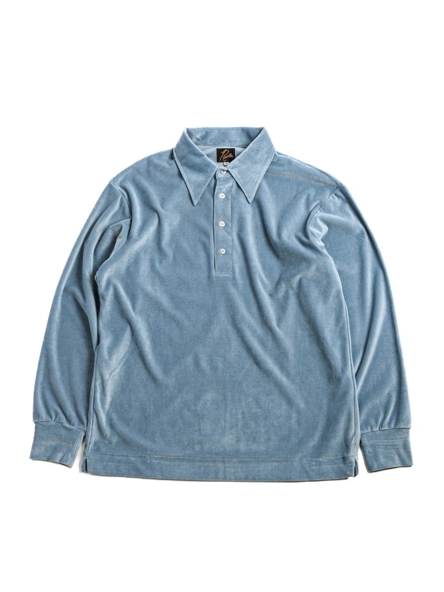 NEEDLES PULLOVER SHIRT VELOUR JERSEY LT. BLUE