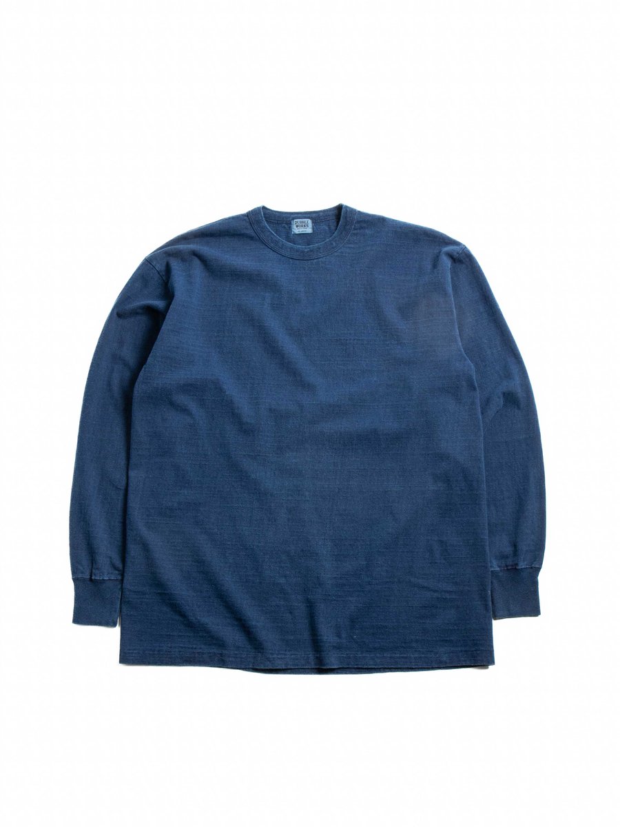 (LOT 55001IND) 7.7OZ MID WEIGHT L/S TEE INDIGO DYE